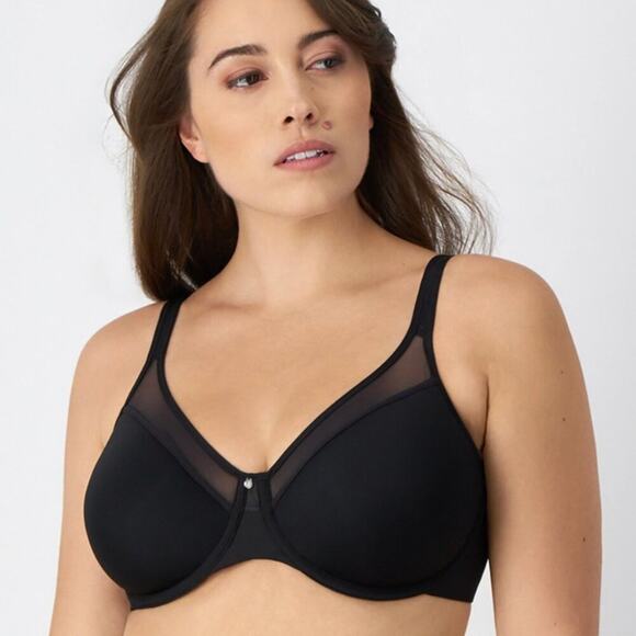 Bali 36DD One Smooth U Ultra Light Underwire Bra Black NEW DF3439 - Picture 1 of 10